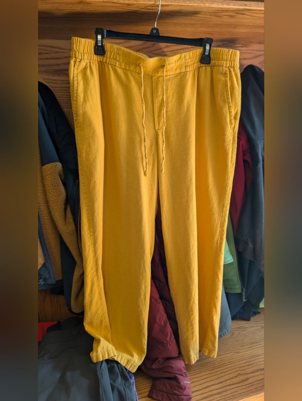 Women's Mustard Yellow Casual Drawstring Pants